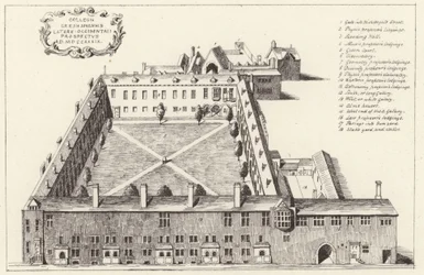 Vue aérienne du Gresham College dans la ville de Londres