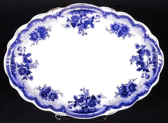 Assiette Staffordshire motif Albertoli, vers 1860