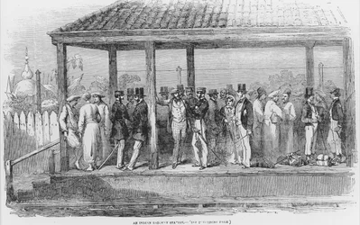 Une gare ferroviaire indienne, 1854