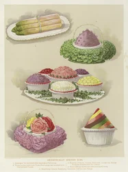 Glaces servies artistiquement