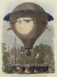 Ascension du ballon Montgolfier de M. Godard