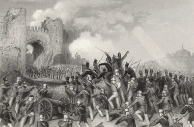Assaut de Delhi et capture de la porte du Cachemire le 14 septembre 1857, de 