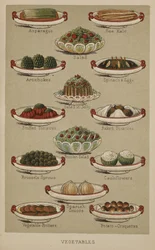 Assortiment de plats de légumes, de 