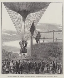 Ascension en Montgolfière de Messieurs Jovis et Mallet depuis les Usines à Gaz de La Villette, Paris