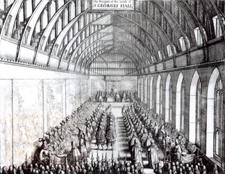 Banquet de Charles II dans la Salle Saint-Georges, Château de Windsor