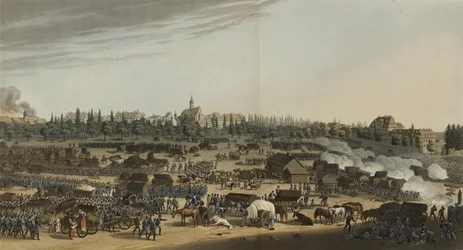 Bataille de Leipzig, 16-19 octobre 1813, tirée de Un enregistrement illustré des événements importants dans les Annales de l