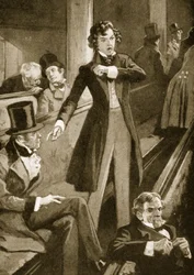 Benjamin Disraeli faisant son premier discours à la Chambre
