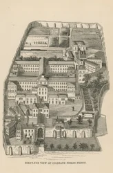 Vue aérienne de la prison de Coldbath Fields