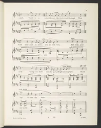 « Yeux brillants et souriants. Rondeau (chanson). Paroles adaptées du français de Christine de Pisan par Gilbert Pass », par Gilbert A. Alcock