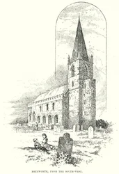 Brixworth, vue du sud-ouest (gravure)