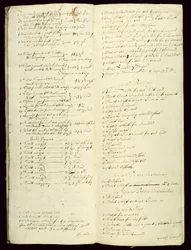Grand livre du trésorier, montrant un inventaire commençant en 1631