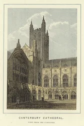 Cathédrale de Canterbury, vue depuis les cloîtres