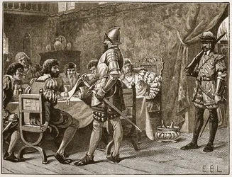 Capture des FitzGerald, illustration de Cassells Illustrated History of England