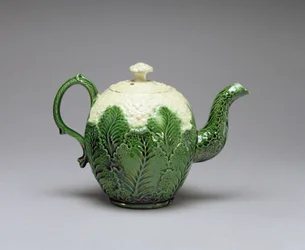 Théière en forme de chou-fleur, de Burlem, Staffordshire, vers 1759-66