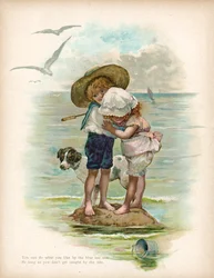 Enfants pris par la marée