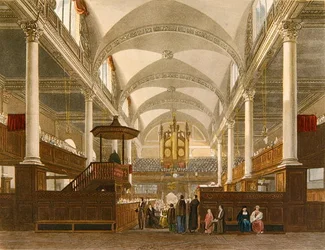Église du Christ, Newgate Street, c.1810