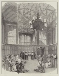 Baptême du prince Alfred, dans la chapelle privée, château de Windsor
