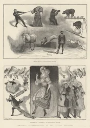 Divertissements de Noël dans les théâtres de Londres (gravure)