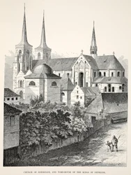 Église de Roeskilde et maison-tombeau des rois du Danemark, de A Memorial of the Marriage of Edward VII and Alexandra of Denmark, pub. 1864