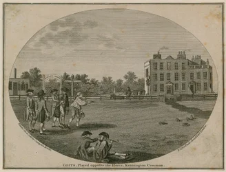 Jeu de coits en face des Horns, Kennington Common