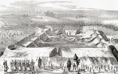 Fortifications confédérées au nord de Manassas Junction, de l
