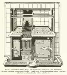 Cuisinière de cuisine convertible, par Eagle Range and Gas Stove Company, Birmingham