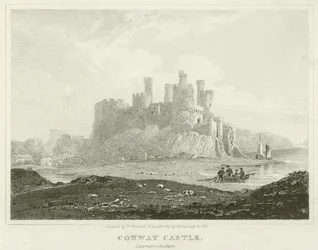 Château de Conway, Caernarvonshire (gravure)