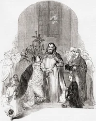 Couronnement de Henri IV, de Old England: A Pictorial Museum, pub. 1847