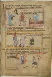 Lamech et ses deux épouses et son fils, Tubalcain, le forgeron, au travail