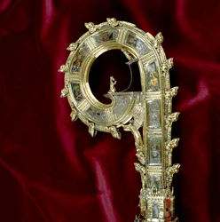 Crosse de la crosse de Guillaume de Wykeham (c.1320-1404) : côté Paul (détail)