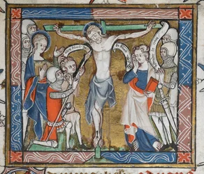 Crucifixion sur une croix verte