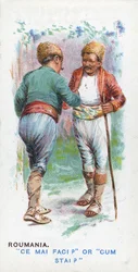 Salutation coutumière en Roumanie, 1907