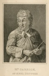 David Garrick, acteur, en Abel Drugger
