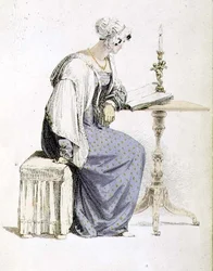 Robe de jour, planche de mode du Repository of Arts d