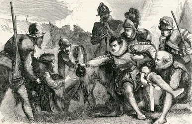 Mort de Sir Philip Sidney à la bataille de Zutphen, 1865
