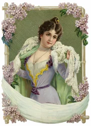 Décoration avec un portrait de femme