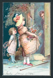Livraison de fleurs pour Noël, carte de Noël