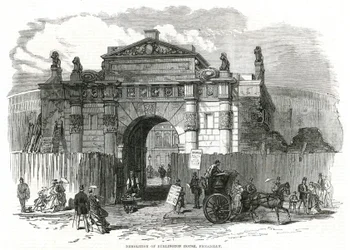 Démolition de Burlington House, Piccadilly