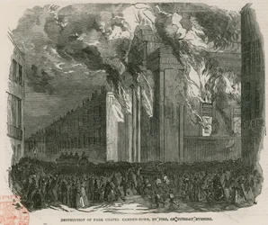 Destruction de la chapelle du Parc, Camden Town, Londres