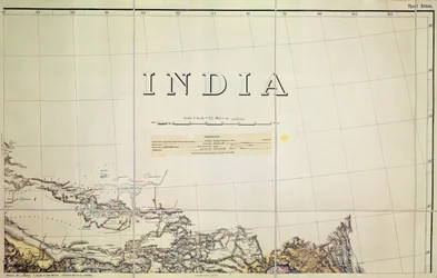 (détail) Carte de la frontière Inde-Tibet