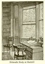 Le bureau de Dickens à Gadshill