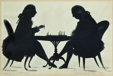 Dr. E. Darwin jouant aux échecs avec son fils, vers 1780