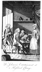 Le divertissement du Dr Johnson à un changement des Highlands, gravé par Roberts