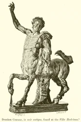 Centaur ivre, en Noir Antique, trouvé à la Villa Hadriana