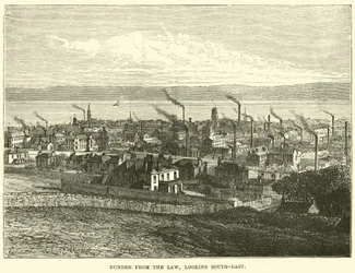Dundee depuis la Loi, regardant vers le sud-est