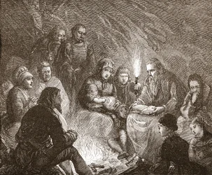 Protestants hollandais en cachette, illustration de L