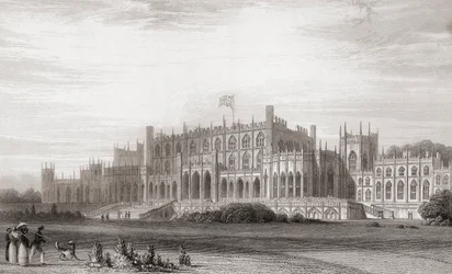 Eaton Hall, Cheshire, Angleterre au début du XIXe siècle. De Churton