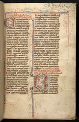 Texte avec une initiale illuminée, 