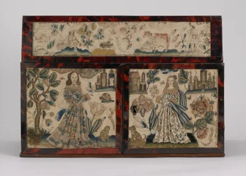 Coffret brodé, vers 1660