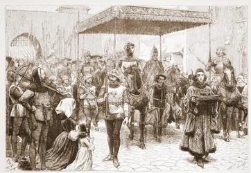 Entrée du pape Jean à Constance, illustration de L